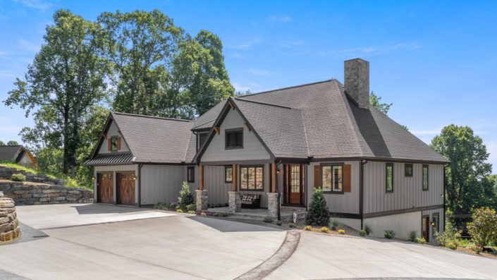 This home is called "Laurel Park Craftsman." It is a custom built two-story home with a two-car garage.